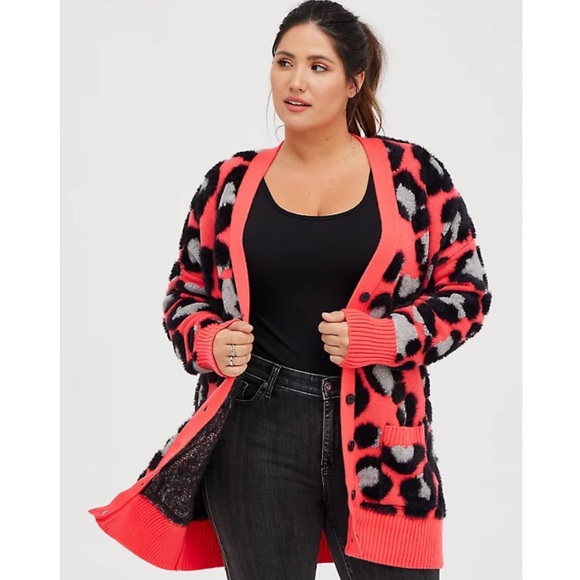 torrid Sweaters - Torrid Neon Leopard Print Sweater